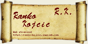 Ranko Kojčić vizit kartica